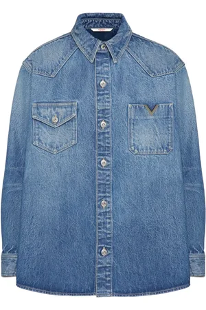 VALENTINO GARAVANI V-plaque denim shirt