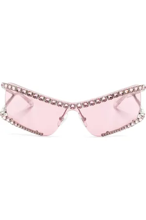 Swarovski Crystal-embellished mask-frame sunglasses