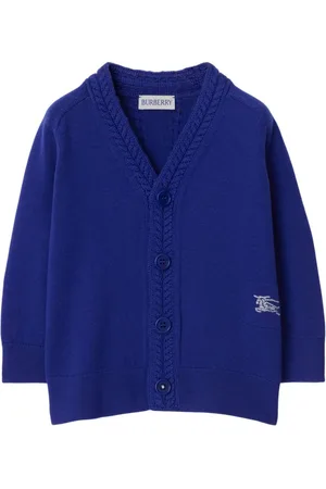 Burberry EKD-embroidered wool cardigan