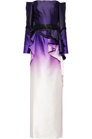 Saiid Kobeisy Gradient-effect peplum dress