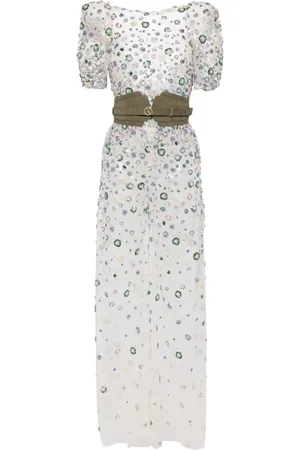 Saiid Kobeisy Beaded tulle jumpsuit