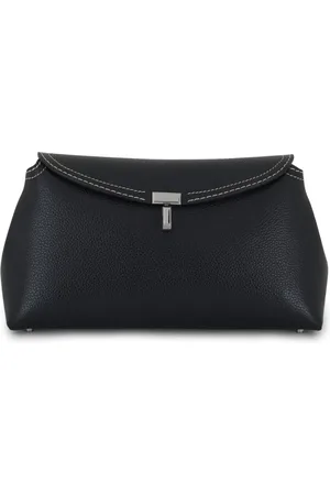 Totême T-Lock leather clutch bag