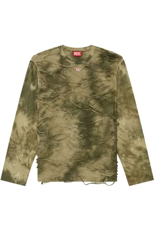 Diesel T-Cranet-LS textured tie-dye T-shirt