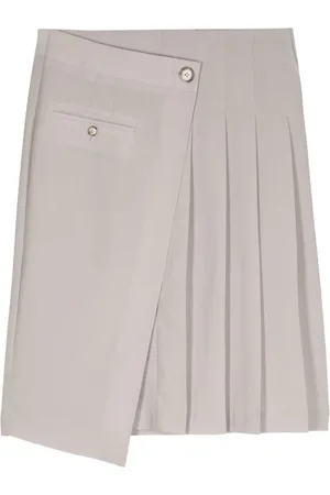 J KOO Asymmetric wraped skirt