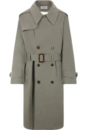 Vaquera Open-back double-breasted trench coat