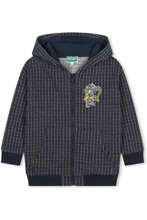 Kenzo Logo-appliqué striped hoodie