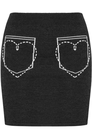 Moschino Embroidered wool miniskirt