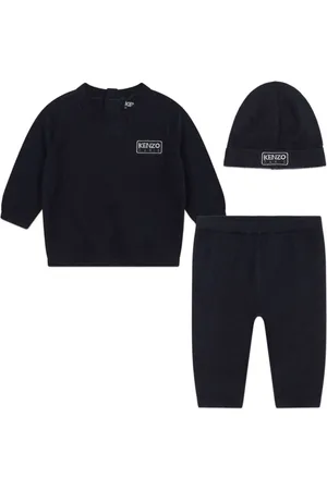 Kenzo Logo-appliqué knitted trousers set