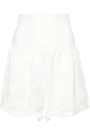 Maurizio Mykonos Lace-panelling shorts