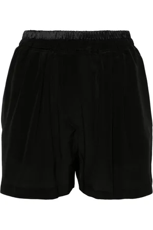 Maurizio Mykonos Elasticated-waistband silk shorts