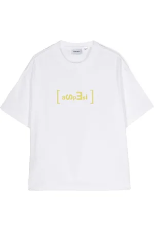 Aspesi Rubberised-logo cotton T-shirt