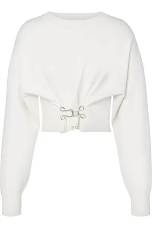 Moschino Hook-detail cropped sweatshirt