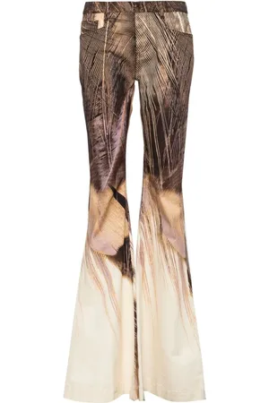 Roberto Cavalli Graphic-print flared-leg trousers