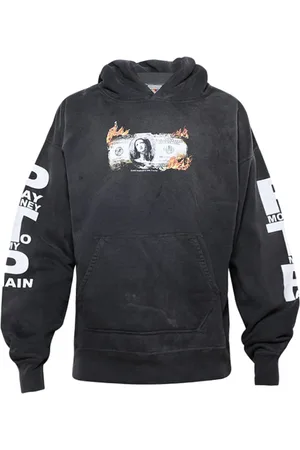 SAINT MXXXXXX Money drop-shoulder cotton hoodie