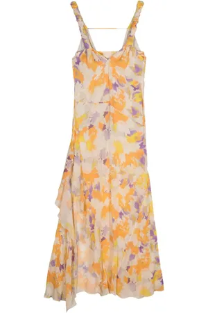 Patrizia Pepe Asymmetric floral-print dress