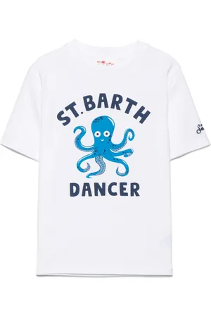 MC2 SAINT BARTH Octopus-print cotton T-shirt