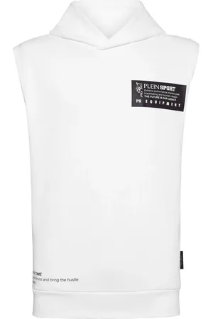 Philipp Plein Logo print sleeveless hoodie