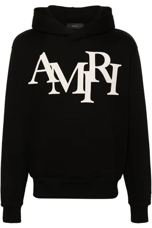 AMIRI Staggered logo-patches hoodie