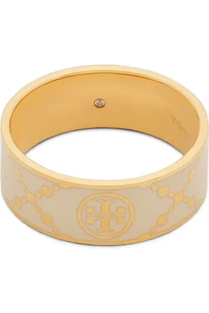 Tory Burch Double T enamel-detail ring