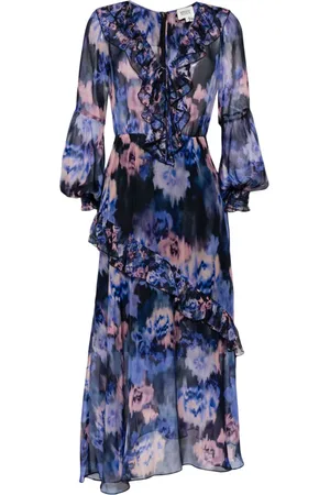 Marchesa Notte Varda midi dress