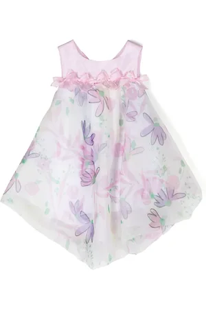 MISS GRANT Floral-print satin dress