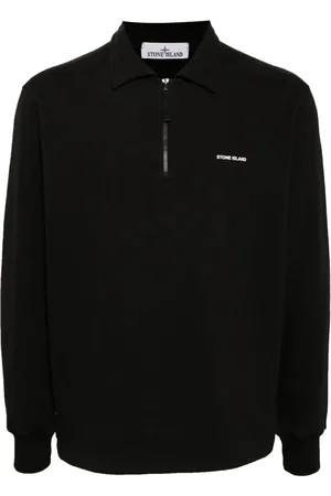 Stone Island Half-zip cotton polo shirt