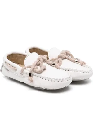 Babywalker Bow-detail leather mocassins