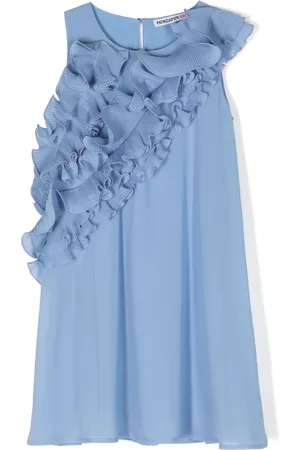 Patrizia Pepe Girl Ruffled crepe dress