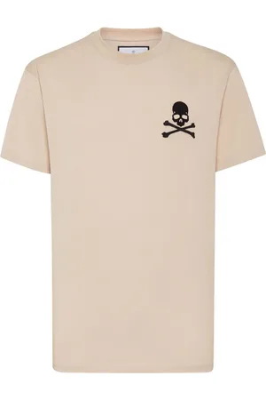 Philipp Plein Skull-embroidery cotton T-shirt