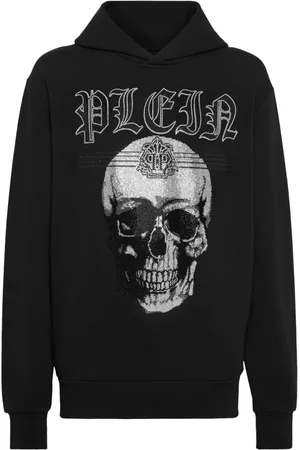 Philipp Plein Skull-print rhinestone-embellished hoodie