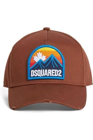 Dsquared2 Kids logo-flocked cotton baseball cap - Blue