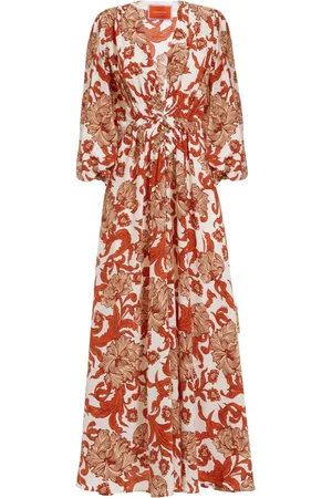 La DoubleJ Camerino abstract-pattern silk dress