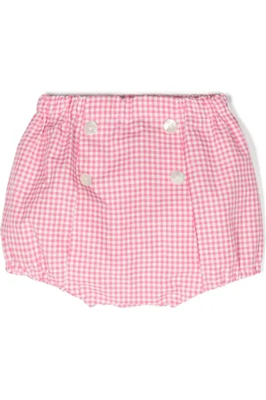 SIOLA Double-breasted gingham shorts