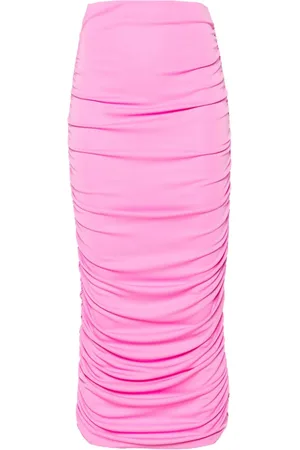 The Andamane Ruched midi pencil skirt