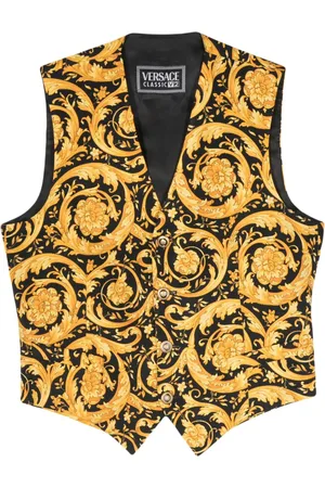 VERSACE 1990s Barocco-print silk vest