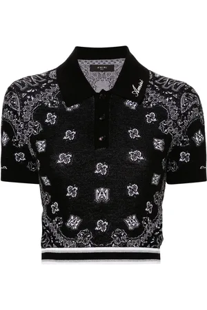 AMIRI Bandana jacquard polo top
