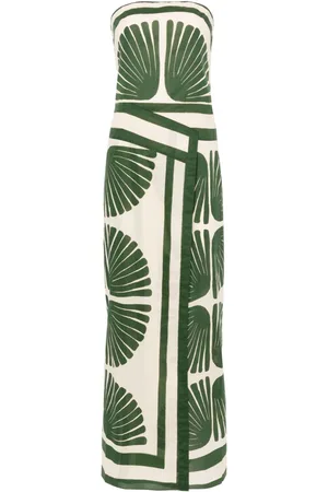 JOHANNA ORTIZ Ancient Peru strapless midi dress