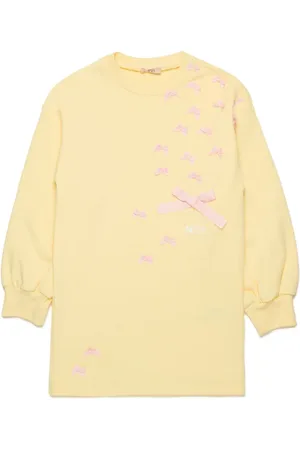 Nº21 Bow-appliqué sweatshirt dress