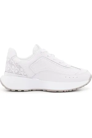 Michael Kors Monogram-panel leather sneakers