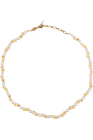 Anni Lu Flower-motif beaded necklace