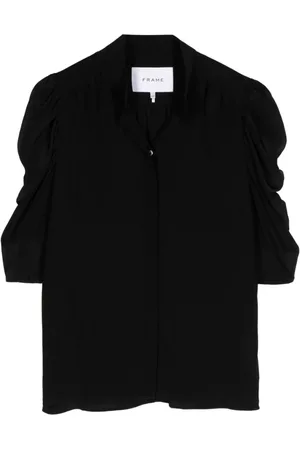 Frame Ruched silk blouse