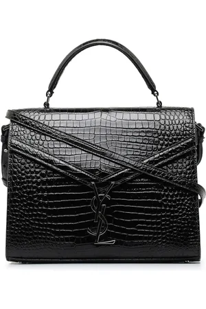 Saint Laurent 2019 Medium Crocodile Embossed Cassandra Top Handle Bag satchel