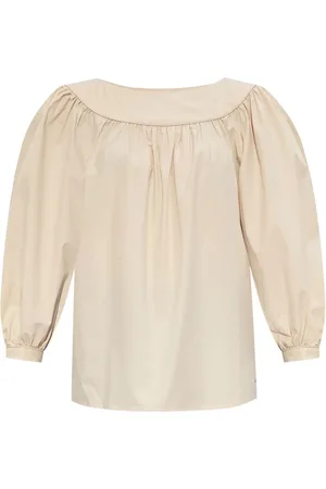 A.P.C. Logo-embroidered poplin blouse