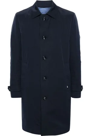HUGO BOSS Spread-collar single-breasted coat