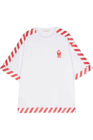 WALTER VAN BEIRENDONCK Danger rubberised-logo T-shirt