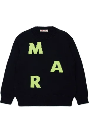 Marni Logo-intarsia crew-neck jumper