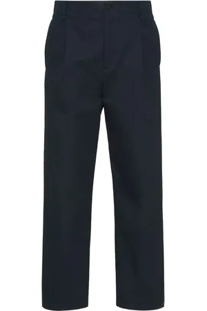 VALENTINO GARAVANI Pleat-detail cotton chino trousers