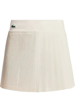 Lacoste Embroidered-logo pleated miniskirt
