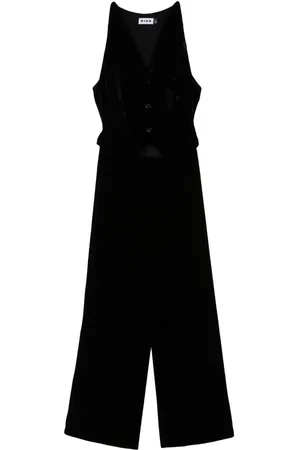 RIXO London Wide-leg velvet jumpsuit