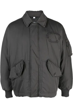 Burberry Embroidered-logo bomber jacket